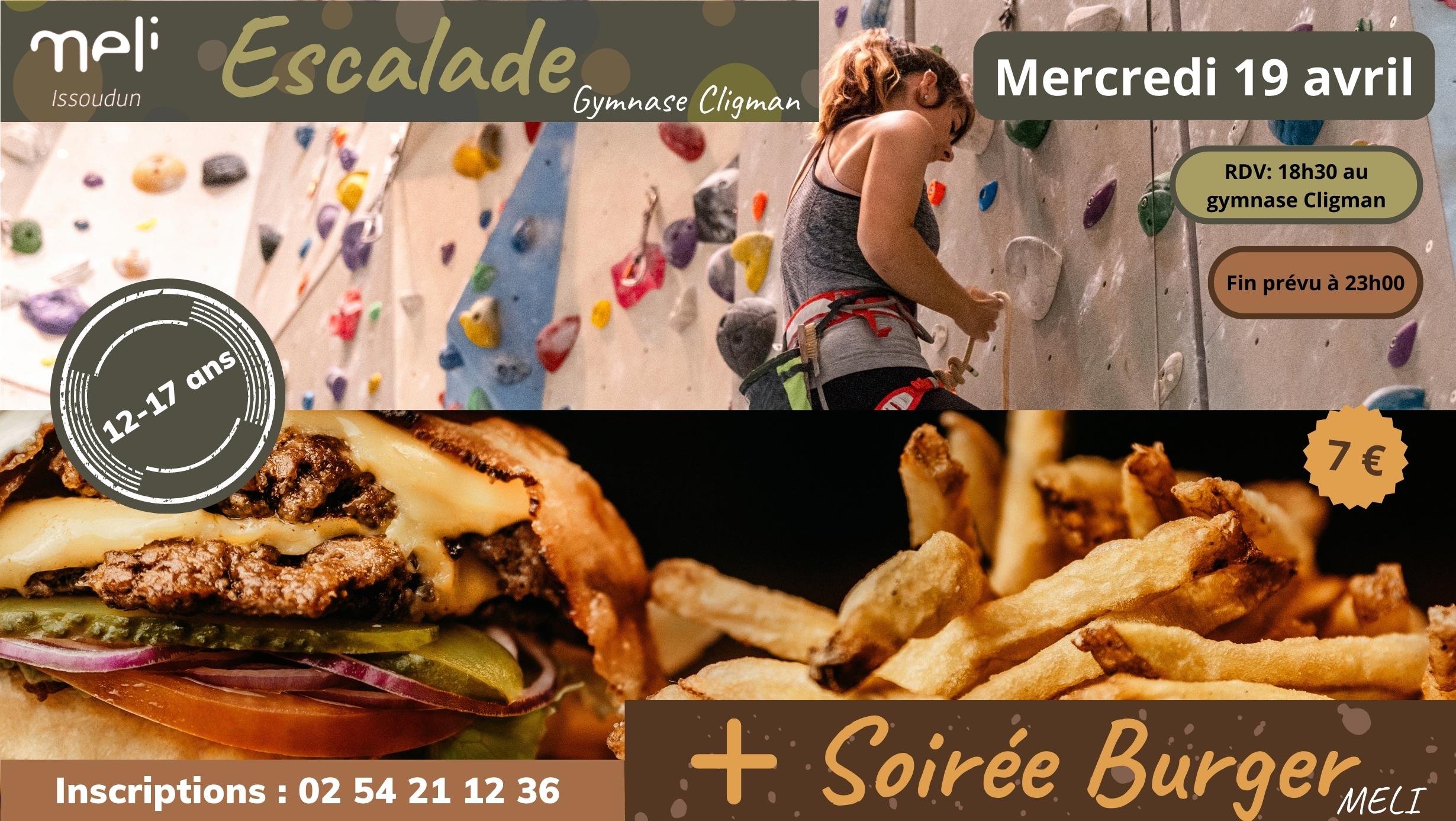 SPECIAL 12-17 ANS : Escalade et Soirée Burgers