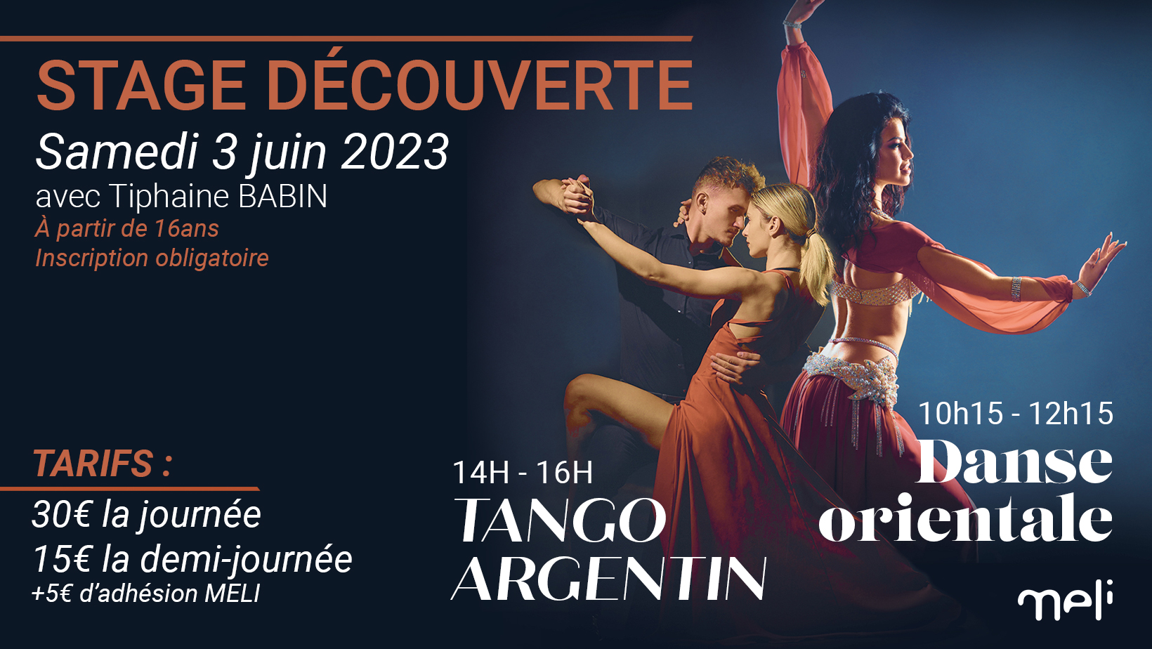 STAGE DÉCOUVERTE : tango argentin & danse orientale
