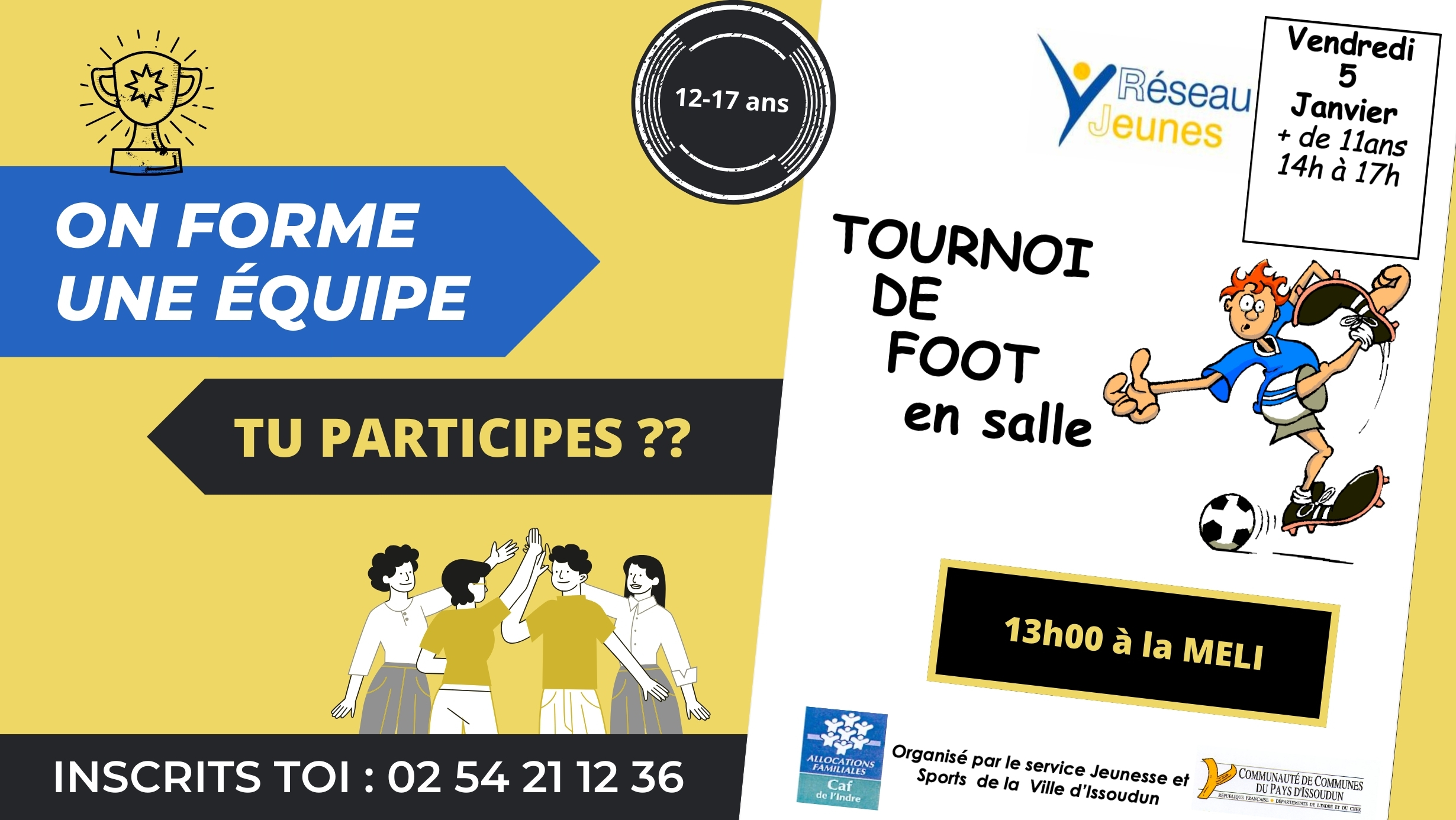 [12-17 ans] Tournoi de Foot en salle