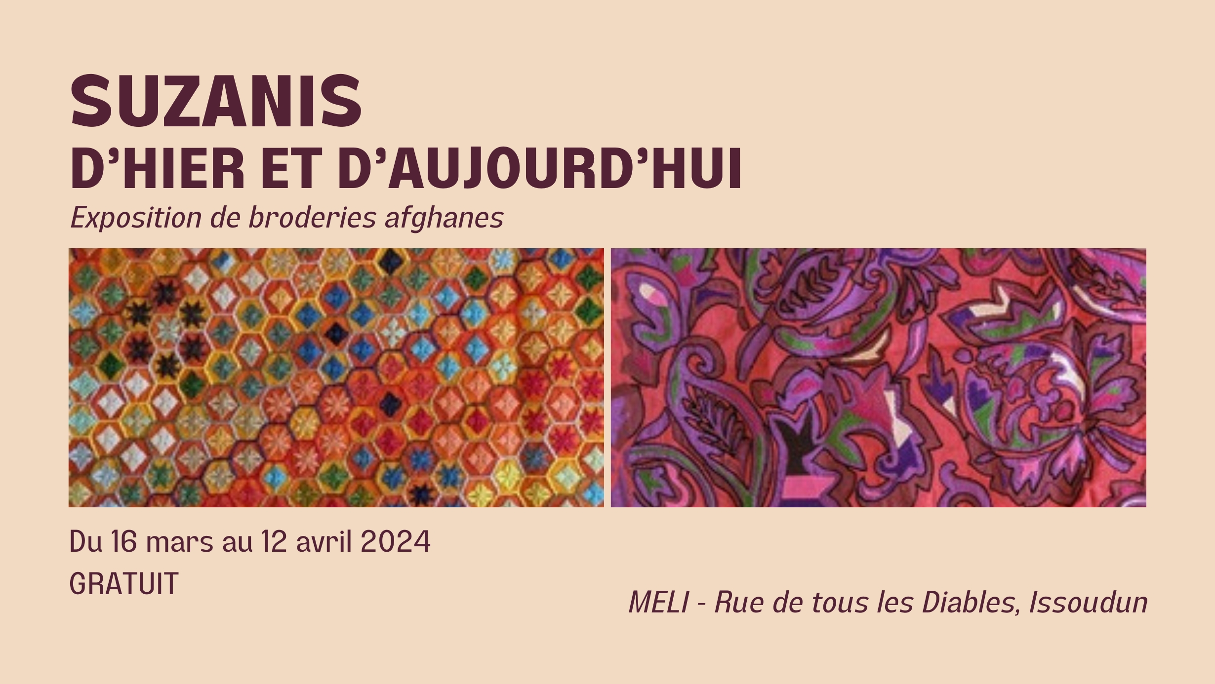 EXPO : Suzanis d’hier et d’aujourd’hui