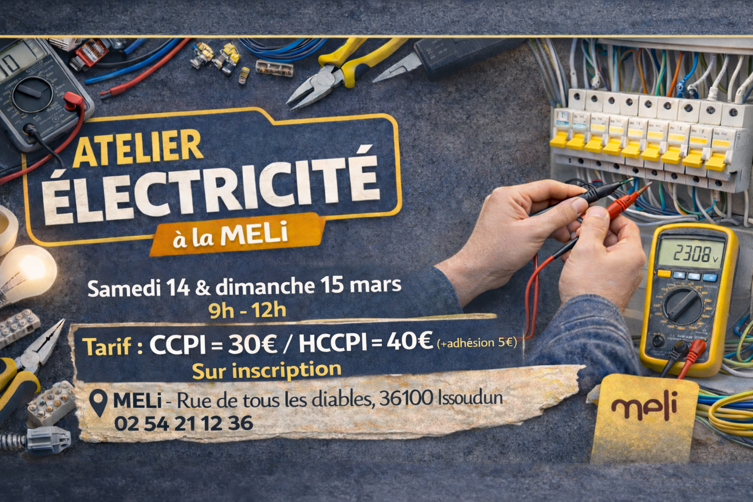 ⚡ Atelier Électricité à la MELI : passez du courant à la pratique !