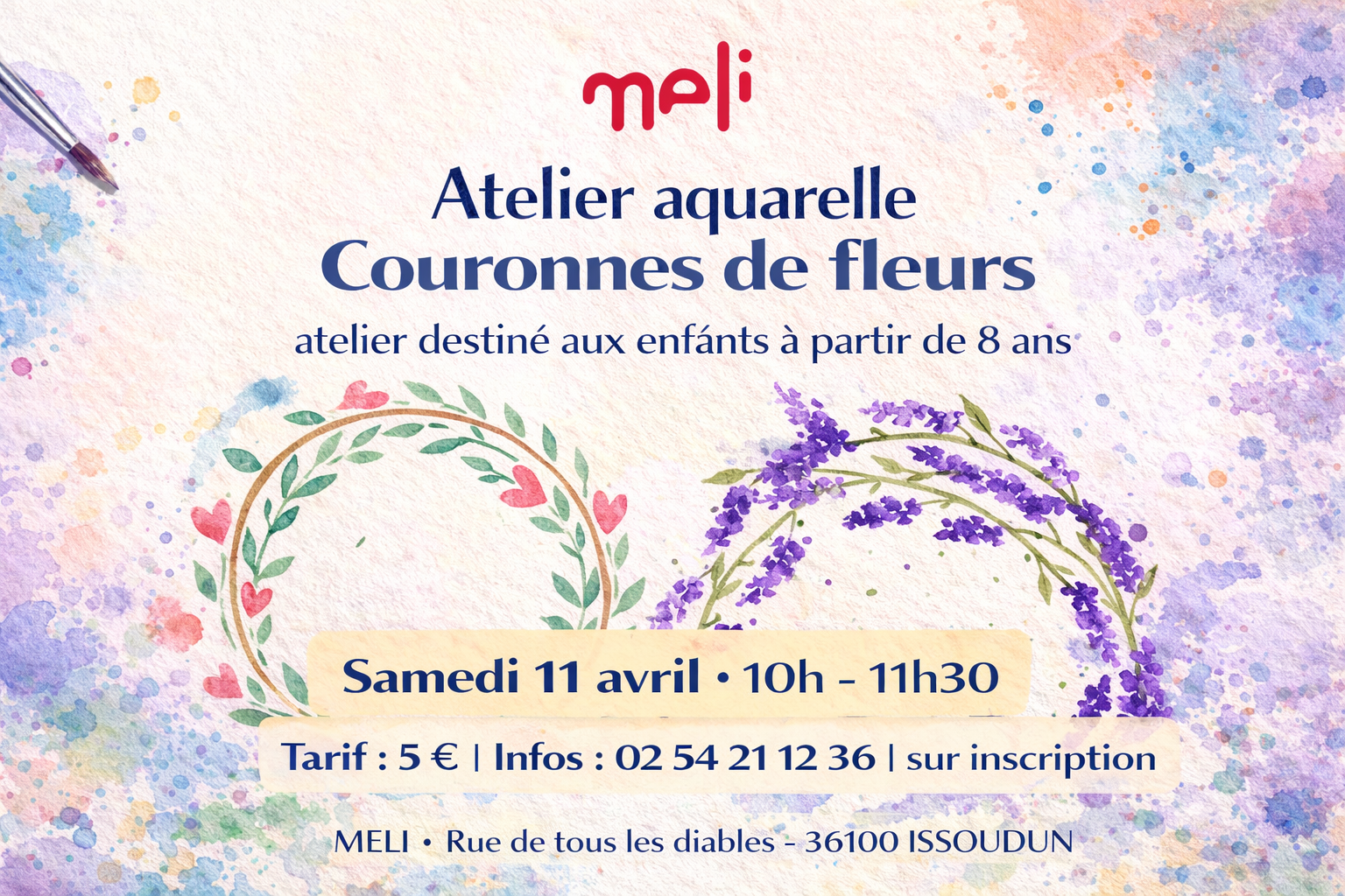 🎨 Atelier aquarelle : crée ta couronne de fleurs !