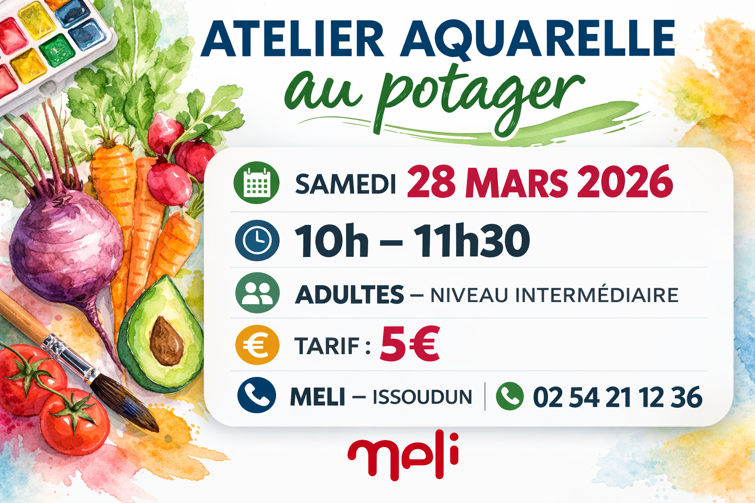 🎨 Atelier aquarelle : au potager 🌿