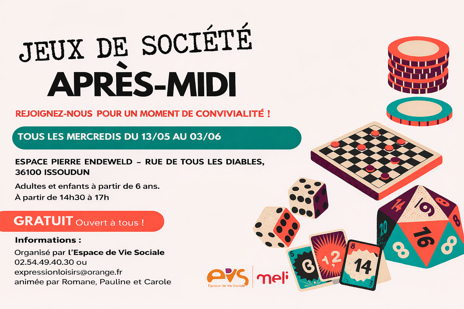 Des après-midis jeux de société pour tous !