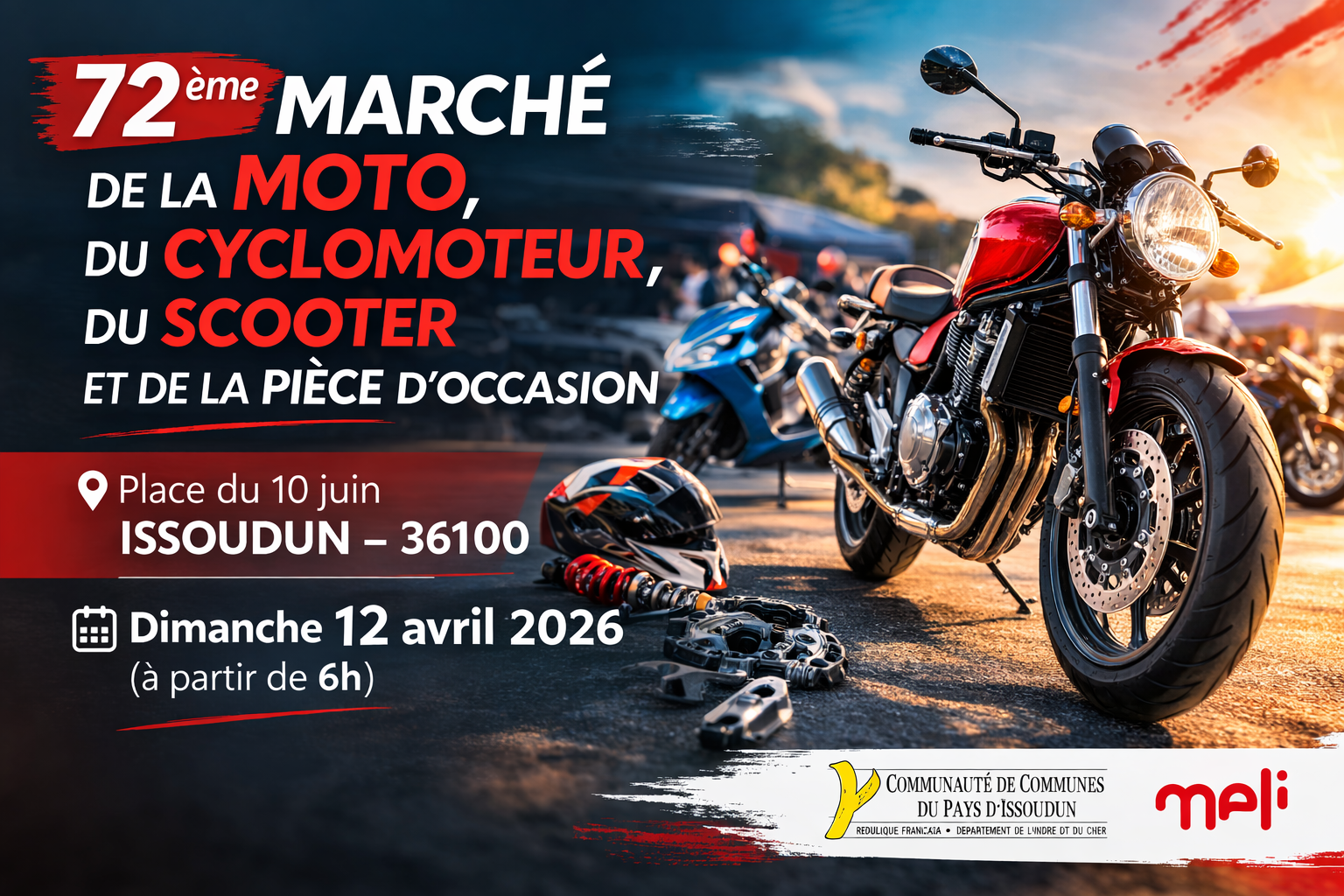 🏍️ Issoudun accueille la 72ème marche de la moto, du cyclomoteur et du scooter !